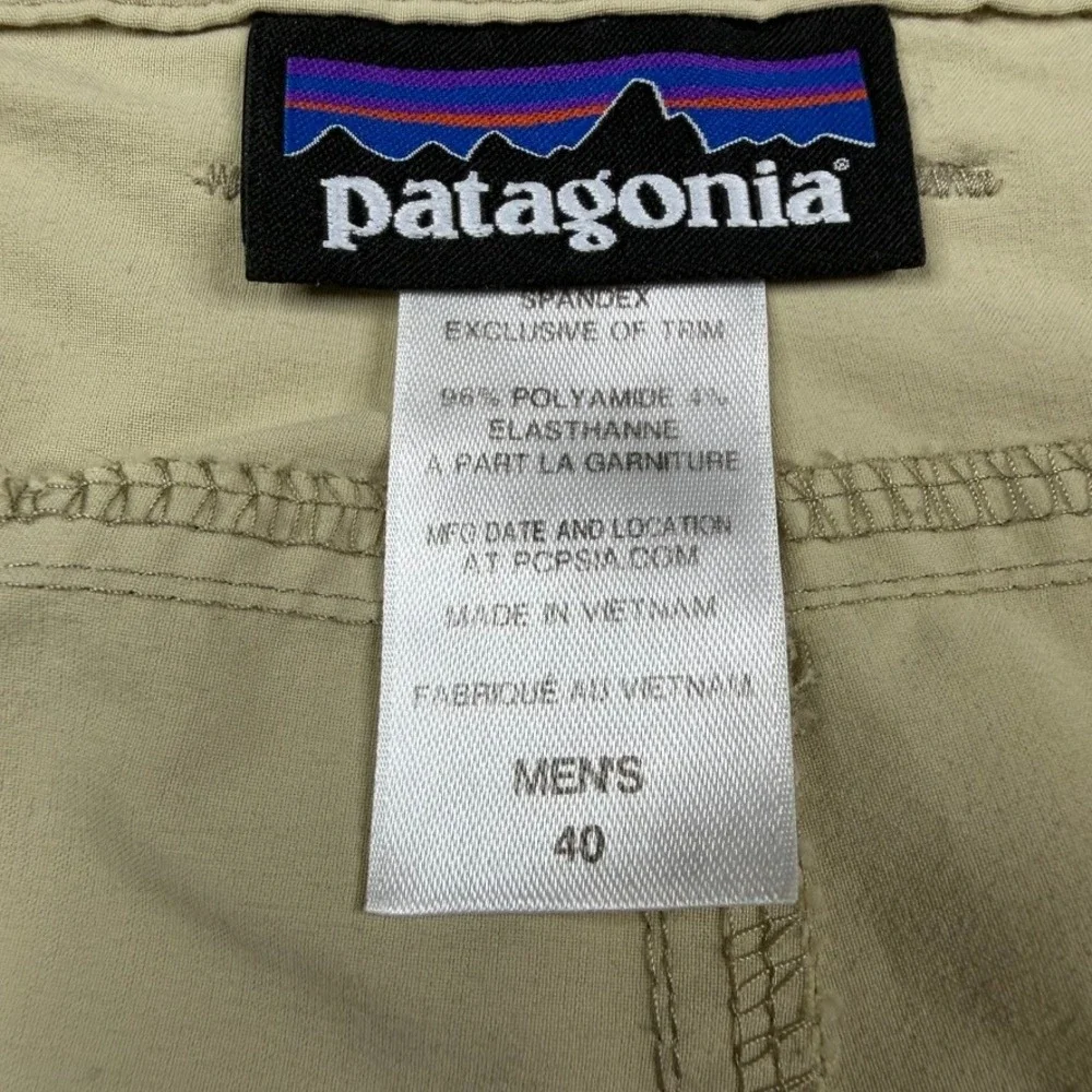 Patagonia Rock Craft Hiking Pants Mens 40x30 Tan Stretch Cargo Outdoor‎ Straight